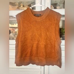French Connection Orange Sweater Vest
